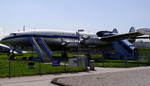 Bild einer historischen Lufthansa Constellation am Flughafen München Besucherpark